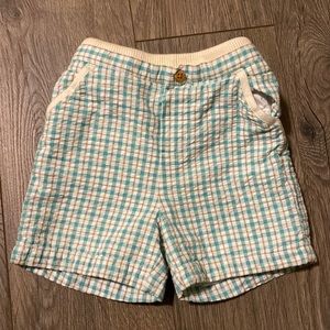 Janie and Jack Blue Plaid Shorts 6-12M